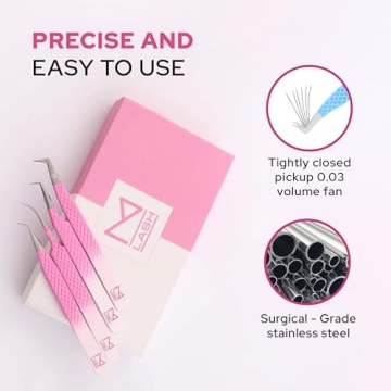 M LASH Eyelash Extension Tweezers - Set of 4 Professional Tools