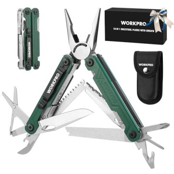WORKPRO 18-in-1 Multi Tool Pliers, Stainless Steel EDC Multitool with Pocket Knife, 2 Safety Locks, ...