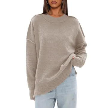 Darong Women's Oversized Fuzzy Knit Winter Sweater