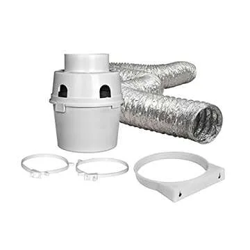 Dundas Jafine TDIDVKZW Proflex Indoor Dryer Vent Kit with 4-Inch by 5-Foot Proflex Duct