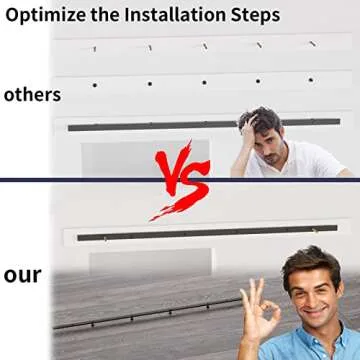 HomLxclx 5ft Heavy Duty Sturdy Sliding Barn Hardware Kit Single Smoothly and Quietly-Simple and Easy to Install-Fit 1 3/8-1 3/4 inch Thickness Door Panel(Black)(J Shape Hangers)