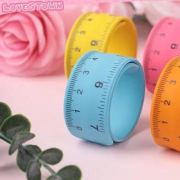 LovesTown Colorful Ruler Slap Bracelets for Kids 12PCS