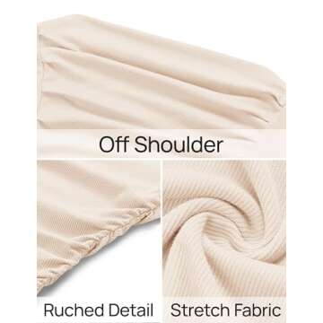 Stylish ZESICA Off Shoulder Long Sleeve Tops for Women