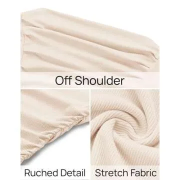 Stylish ZESICA Off Shoulder Long Sleeve Tops for Women