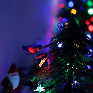 Ginsco 25pcs Butterfly Stakes Outdoor Yard Planter Flower Pot Bed Garden Decor Butterflies Christmas Tree Decorations