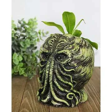 Toy Vault Cthulhu Planter Pot (5-Inch); Mini Monster Resin Planter Inspired by H.P. Lovecraft
