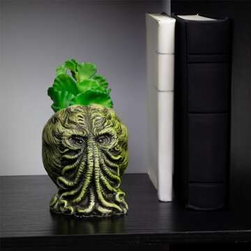 Toy Vault Cthulhu Planter Pot (5-Inch); Mini Monster Resin Planter Inspired by H.P. Lovecraft