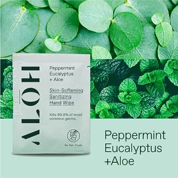ALŌH Skin Softening Hand Wipes - Aloe and Peppermint Eucalyptus
