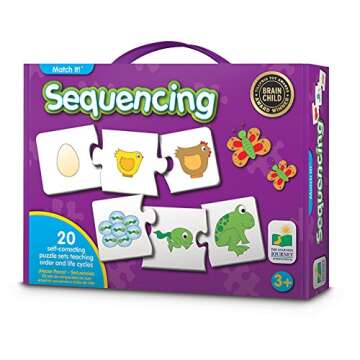 The Learning Journey: Match It! - Sequencing - A What Comes Next Self-Correcting Puzzle to Teach Sequence 3" H x 9" W x 0.1" D