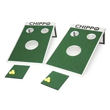 Chippo Golf Game & Cornhole Set Combo - Complete with Chippo Target Boards, Chipping Mats and Practi...