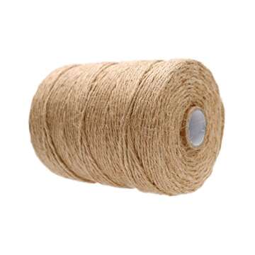 KINGLAKE Natural Jute Twine 656 Feet for Crafts & Gifts