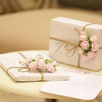 KINGLAKE Natural Jute Twine 656 Feet for Crafts & Gifts