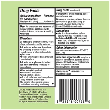 Dramamine Nausea Long Lasting Relief Pack of 2