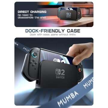 Mumba Dockable Case for Nintendo Switch 2 2025 - Blade Series Grip Cover