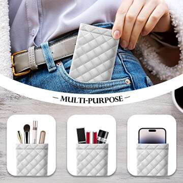 COMF-PRO Squeeze Top Sunglass Pouch - Portable Sunglass Organizer Pouch Bags Soft PU Leather Glasses 2 Pack