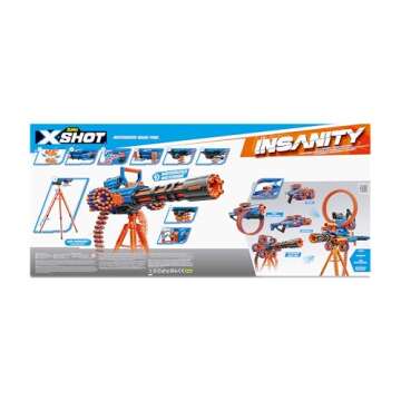 Zuru XSHOT Insanity Motorized Gatling Blaster with Tripod