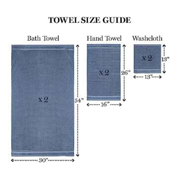 Shop Martha Stewart 6-Piece Cotton Bath Towel Set Now!