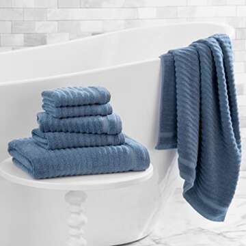 Shop Martha Stewart 6-Piece Cotton Bath Towel Set Now!
