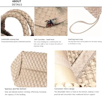 Stylish Vegan Leather Woven Handbag for Women
