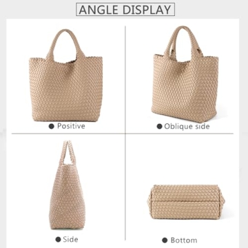 Stylish Vegan Leather Woven Handbag for Women