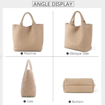 Stylish Vegan Leather Woven Handbag for Women