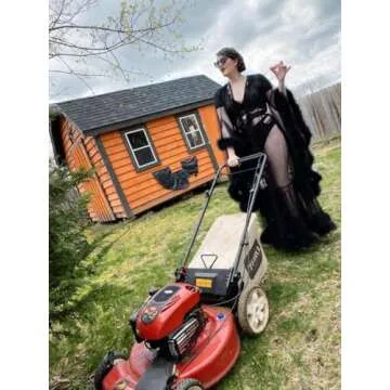 Changuan Feather Robe for Women Sexy Long Fur Bridal Gown Tulle Robe Sheer Lingerie Maternity Dress Sleepwear Nightgown Bathrobe Fuchsia XXL