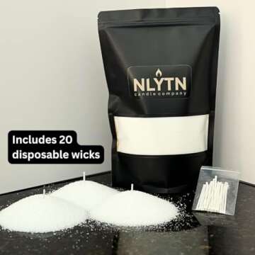 NLYTN Pearled Candle - Eco-Friendly, Unscented & Long Lasting