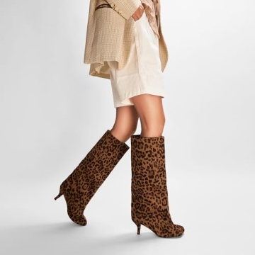 CAGLGLZ Women’s Stylish Knee High Suede Boots