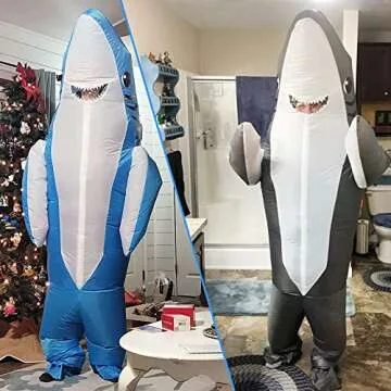 Stegosaurus Inflatable Shark Costume for Halloween Parties and Fun Events