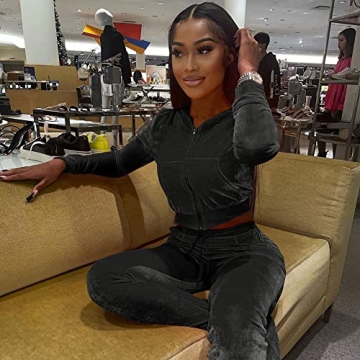 Stylish Womens Velour Jogger Tracksuit for Comfort