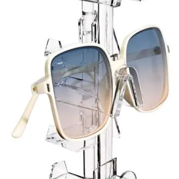 MOOCA Acrylic Rotating Sunglasses, Eyewear Holder Display, Eyewear Collection, Sunglasses Holder, Eyeglass Case, High Capacity Eyewear Organizer, 20 Pairs
