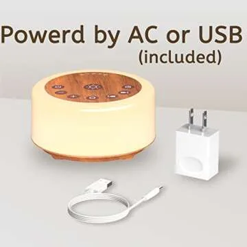 Portable ColourNoise Sound Machine with Night Lights for Relaxation