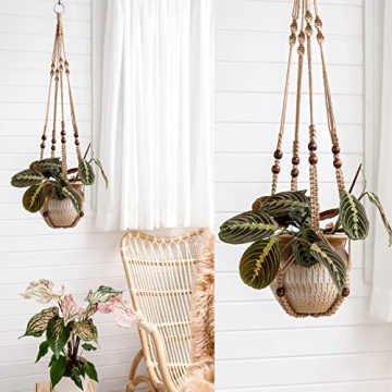 Mkono Macrame Plant Hangers for Home Decor and Gift