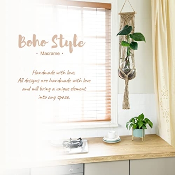 Mkono Macrame Plant Hangers for Home Decor and Gift