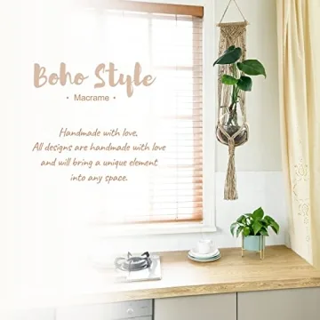 Mkono Macrame Plant Hangers for Home Decor and Gift