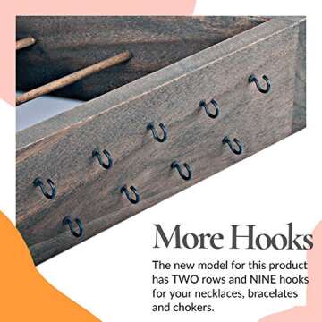 Rustic Triangle Wooden Jewelry Organizer for Stylish Display