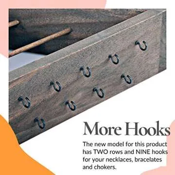 Rustic Triangle Wooden Jewelry Organizer for Stylish Display