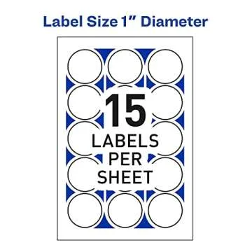 Avery Mailing Seals, 1" Round Labels, White, 600 Printable Mailing Labels (05247)
