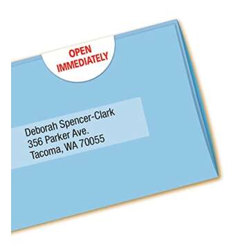 Avery Mailing Seals, 1" Round Labels, White, 600 Printable Mailing Labels (05247)