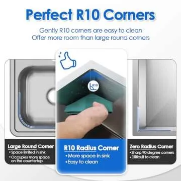 ROVOGO 304 Stainless Steel Kitchen Sink - Durable & Quiet