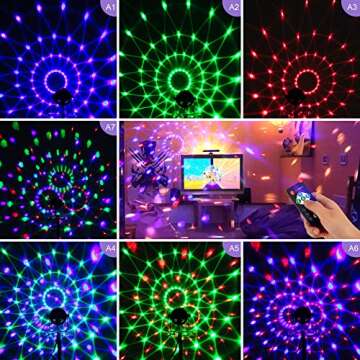 Litake Party Lights,Strobe Lights for Parties,Sound Activated Disco Ball Lights with Remote,RGB 7 Colors Changing Disco DJ Lights for Home Party Room Dance Club Xmas Birthday Wedding Show -2 Packs