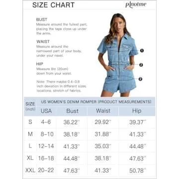 Trendy PLNOTME Women's Summer Denim Romper for Style