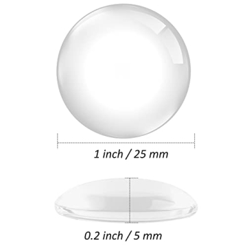 30PCS Premium Clear Glass Cabochons for Crafting and Jewelry