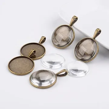 30PCS Premium Clear Glass Cabochons for Crafting and Jewelry