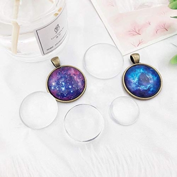 30PCS Premium Clear Glass Cabochons for Crafting and Jewelry