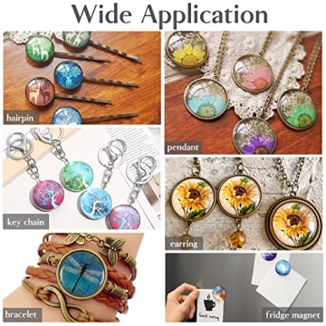 30PCS Premium Clear Glass Cabochons for Crafting and Jewelry