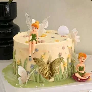 MINFEIDMS Flower Fairy Statue Fondant Mold Butterfly Fairy Silicone Mold For Cake Decorating Cupcake Topper Candy Chocolate Gum Paste Polymer Clay