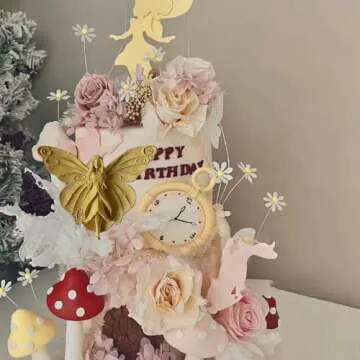 MINFEIDMS Flower Fairy Statue Fondant Mold Butterfly Fairy Silicone Mold For Cake Decorating Cupcake Topper Candy Chocolate Gum Paste Polymer Clay
