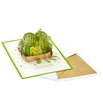 Hallmark Signature Paper Wonder Pop Up Thank You Card - Succulents Design for Any Occasion