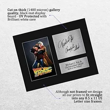 Back to the Future Signed Print Photo Display - Memorable Gift